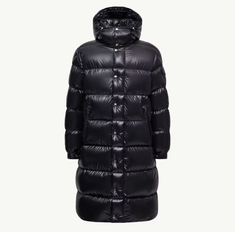 Replica Moncler Hanoverian Hooded Square-Quilted Long Down Jacket