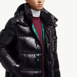 Replica Moncler Hanoverian Hooded Square-Quilted Long Down Jacket