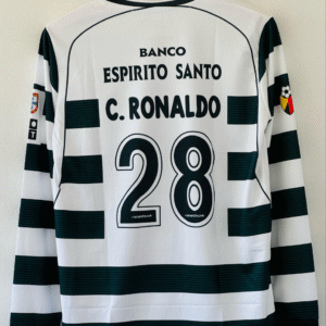 2001-02 Sporting CP Home Jersey – Cristiano Ronaldo Full Sleeve Embroidery Edition