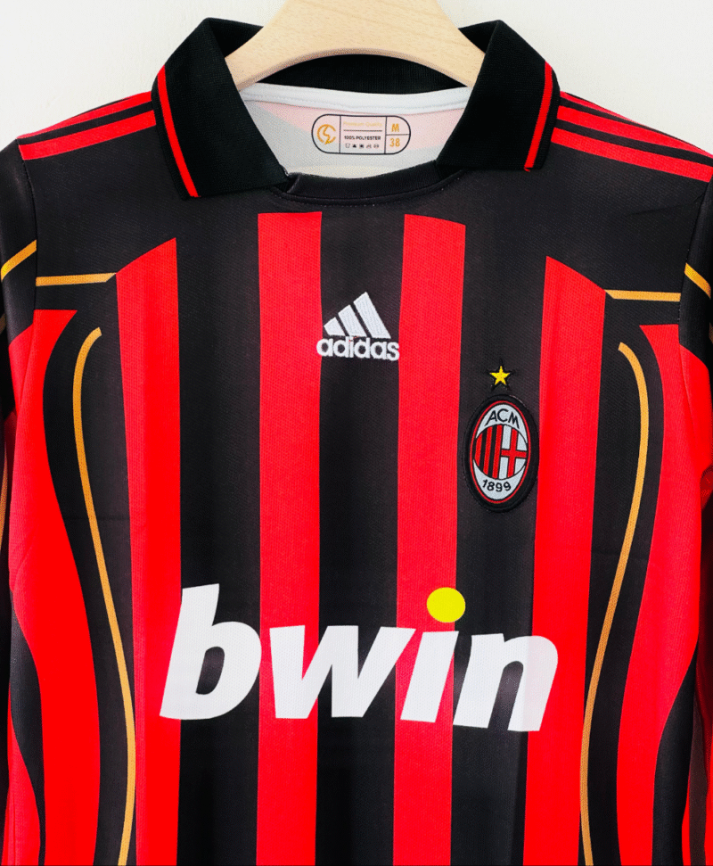 2006-07 AC Milan Home Jersey –  kaka  Full Sleeve Embroidery Edition polo