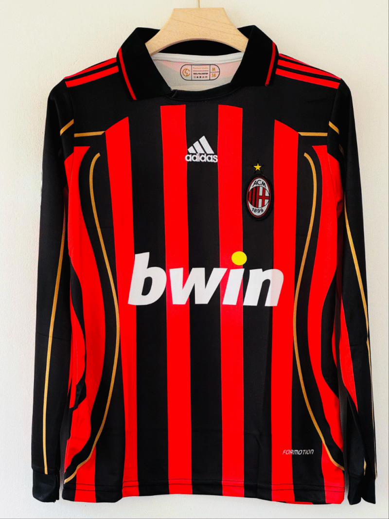 2006-07 AC Milan Home Jersey –  kaka  Full Sleeve Embroidery Edition polo