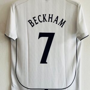 2001-02 England Home Jersey - David Beckham Embroidered Edition