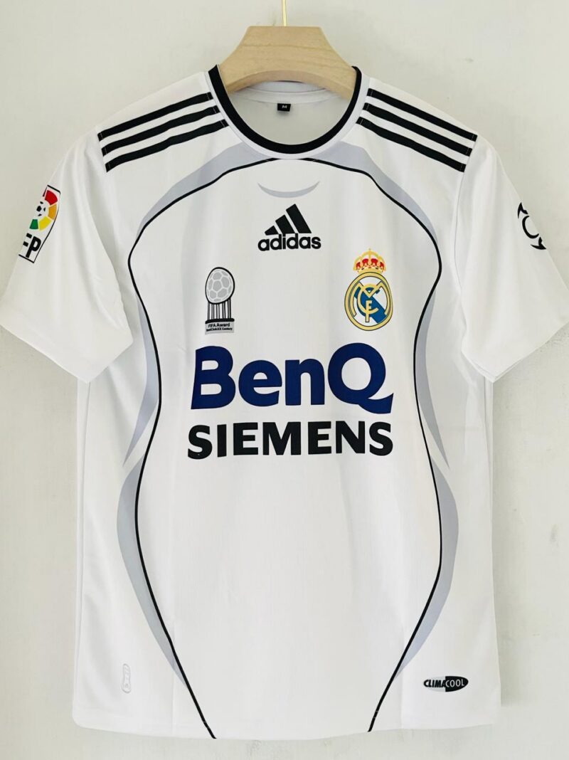 Celebrate Beckham’s Elegance with the 2006-07 Real Madrid Home Jersey-Embroidered