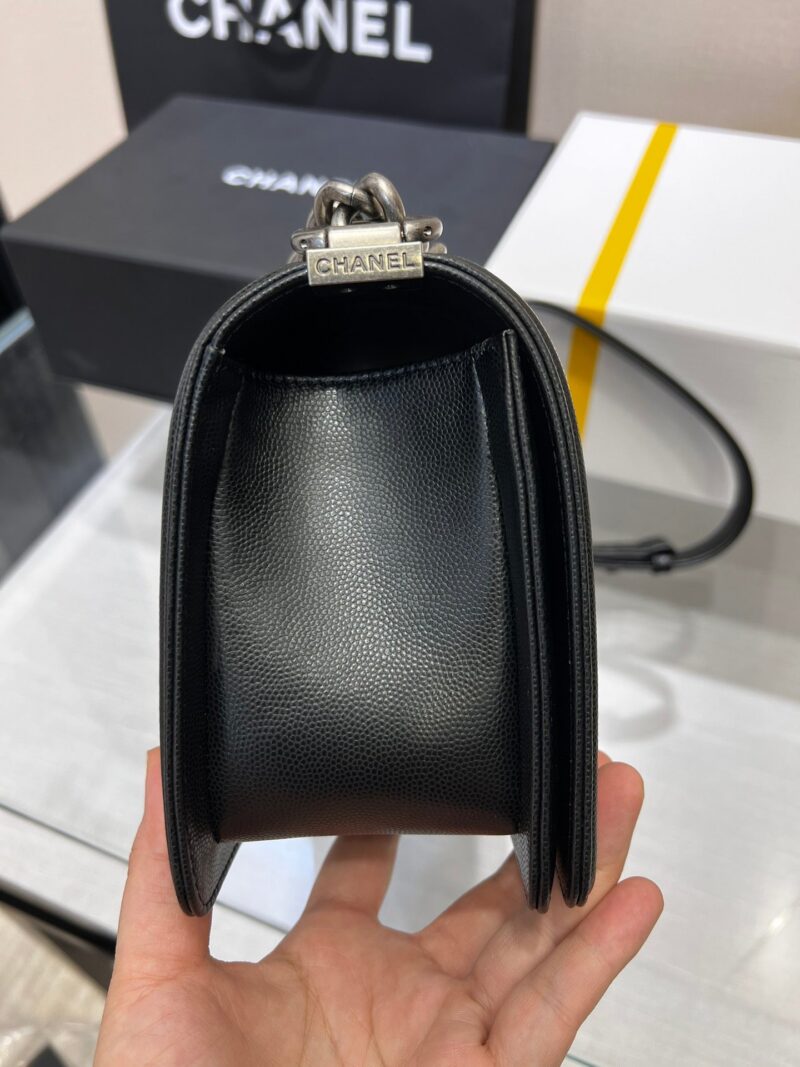 Chanel Boy Black Sliver Hardware Woman’s 20cm