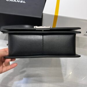 Chanel Boy Black Sliver Hardware Woman’s 20cm