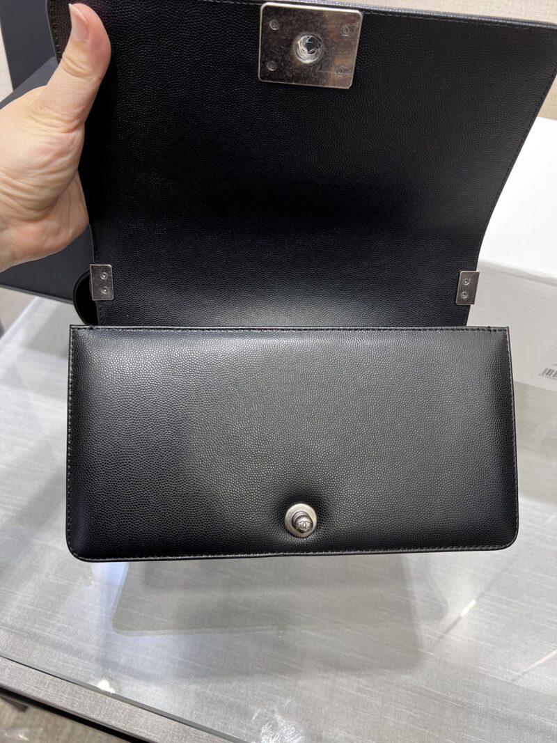Chanel Boy Black Sliver Hardware Woman’s 20cm