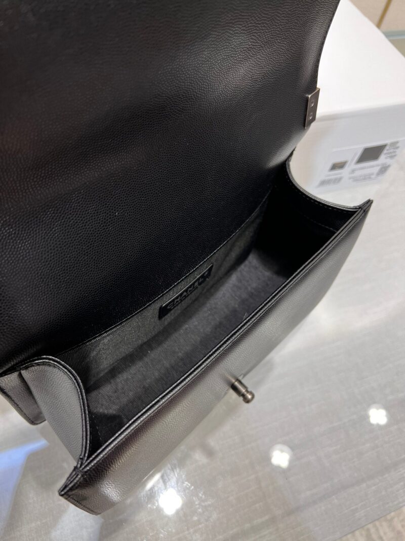 Chanel Boy Black Sliver Hardware Woman’s 20cm