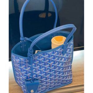 Goyard mini anjou bag blue leather