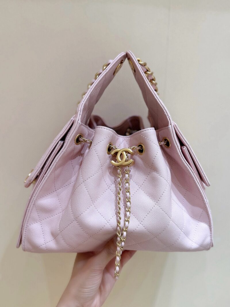 CHANEL 25 HANDBAG IN PASTEL PINK WITH GOLD HARDWARE