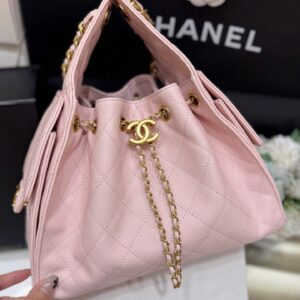 CHANEL 25 HANDBAG IN PASTEL PINK WITH GOLD HARDWARE
