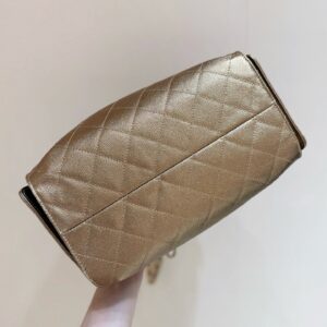 CHANEL 25 HANDBAG 30 IN GOLDEN BROWN WITH GOLD HARDWARE