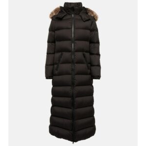 Replica Moncler Fudson faux fur-trimmed down coat