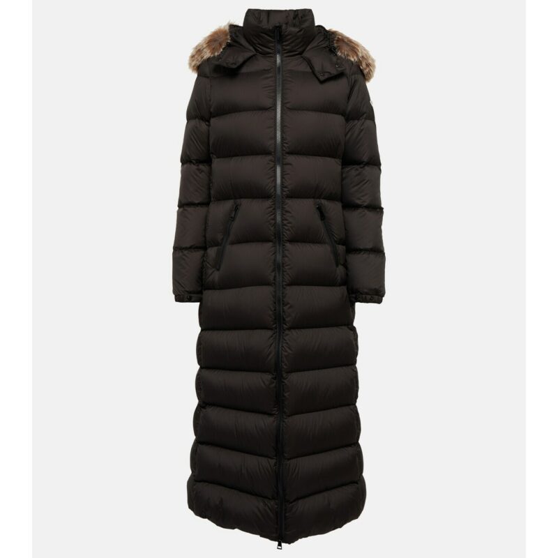 Replica Moncler Fudson faux fur-trimmed down coat