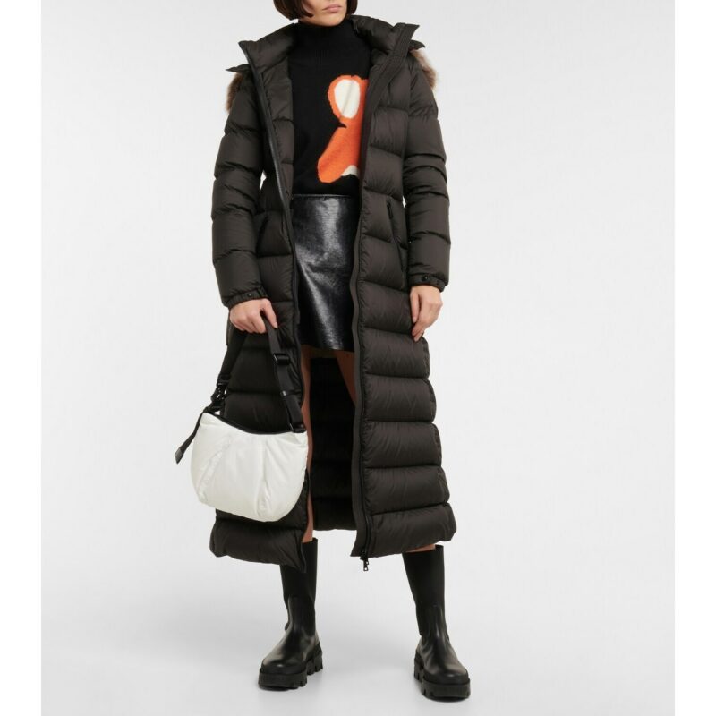 Replica Moncler Fudson faux fur-trimmed down coat