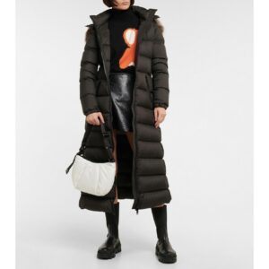 Replica Moncler Fudson faux fur-trimmed down coat