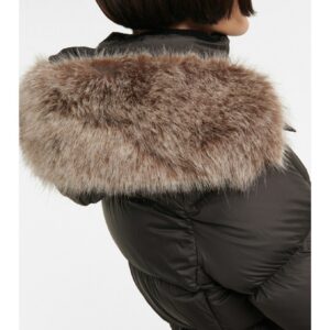 Replica Moncler Fudson faux fur-trimmed down coat