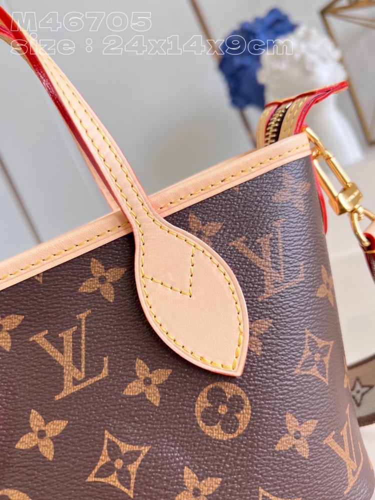 Louis Vuitton LV Neverfull Mini Monogram Handbags 24x14x9cm