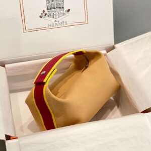 Hermes Bride A Brac PM Clutch Bag Orange Mix Red 12x20x10cm