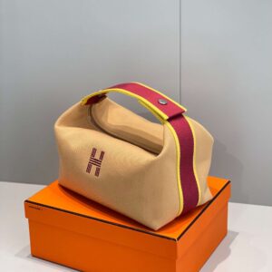 Hermes Bride A Brac PM Clutch Bag Orange Mix Red 12x20x10cm