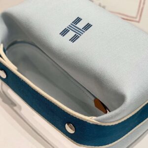 Hermes Bride A Brac PM Woman’s Clutch Bag Blue Handbags 12x20x10cm