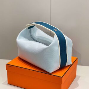 Hermes Bride A Brac PM Woman’s Clutch Bag Blue Handbags 12x20x10cm