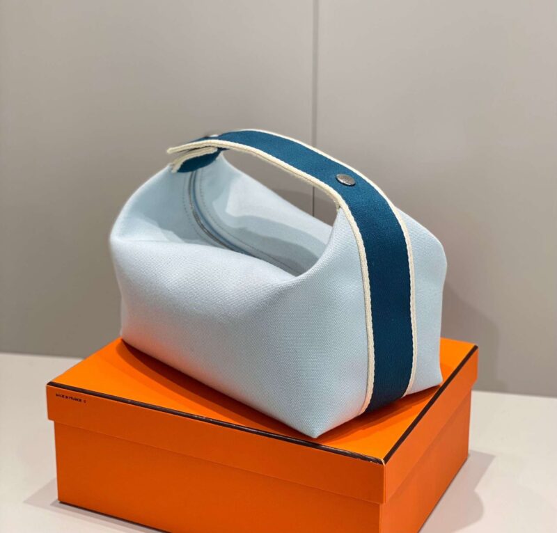 Hermes Bride A Brac PM Woman’s Clutch Bag Blue Handbags 12x20x10cm