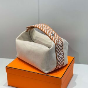 Hermes Clutch Bag Bride A Brac PM Fabric 12x20x10cm