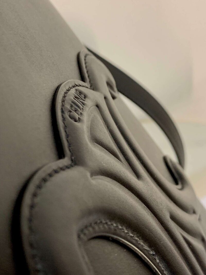 Celine Small Bucket Cuir Triomphe Handbag Black Bucket Shape 30x22x12cm