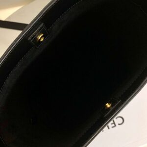 Celine Small Bucket Cuir Triomphe Handbag Black Bucket Shape 30x22x12cm