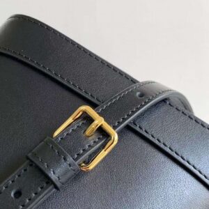 Celine Small Bucket Cuir Triomphe Mini Black Bucket Bag 19.5x16x7cm