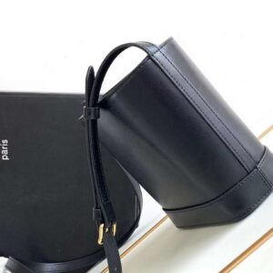Celine Small Bucket Cuir Triomphe Mini Black Bucket Bag 19.5x16x7cm