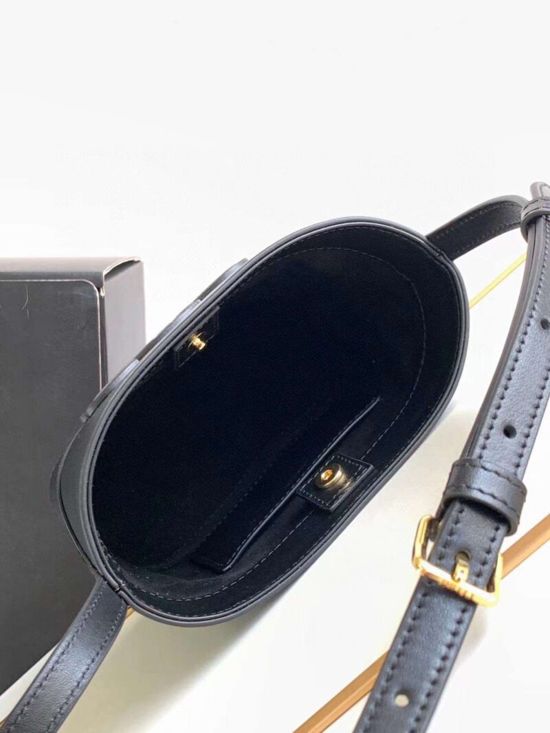 Celine Small Bucket Cuir Triomphe Mini Black Bucket Bag 19.5x16x7cm