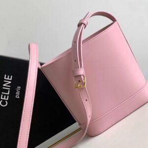 Celine Small Bucket Cuir Triomphe Mini Pink Bag 19.5x16x7cm