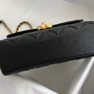 Chanel Handle Woman’s Handbags Demi Lock Gold With Leather 19cm