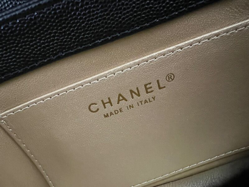 Chanel Handle Woman’s Handbags Demi Lock Gold With Leather 19cm