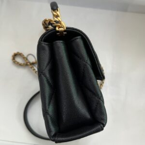 Chanel Handle Woman’s Handbags Demi Lock Gold With Leather 19cm