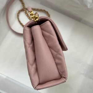 Chanel Handle Like Auth Purple With Lock Gold Handbags 19cm