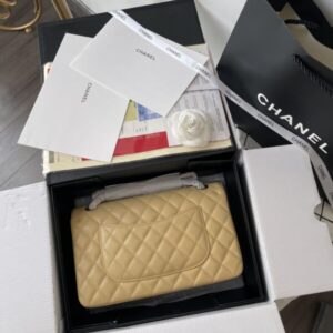 Chanel Medium Classic Hangdbags Cowhide Yellow 25.5cm