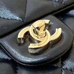 Chanel Mini Rectangular Flap With Top Handle Black 20cm
