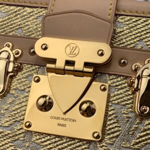 Louis Vuitton LV Petite Box Shape Lock Plated Gold Handbags 20×12.5x5cm