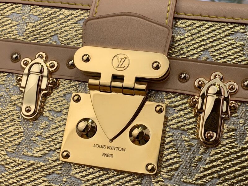 Louis Vuitton LV Petite Box Shape Lock Plated Gold Handbags 20×12.5x5cm