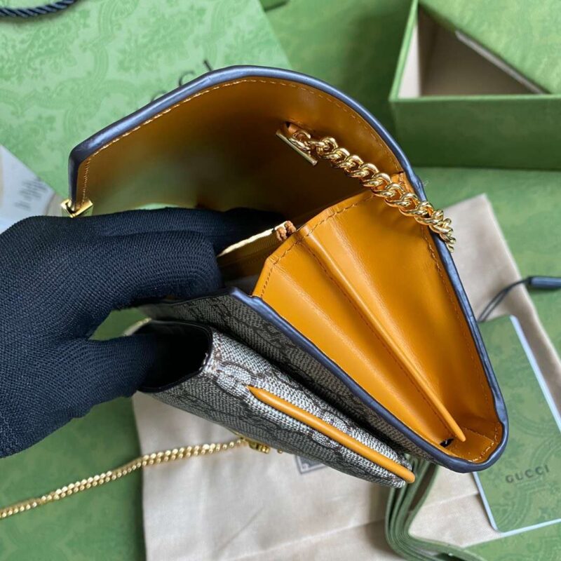 Gucci Clutch Women’s Crossbody Bag with High Quality Monogram Pattern 19x10cm