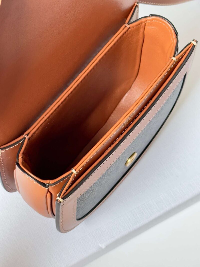 Celine Mini Handle Replica 11 Crossbody Handbag Brown Strap 15.5x11cm