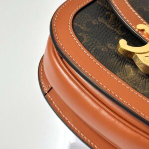 Celine Mini Handle Replica 11 Crossbody Handbag Brown Strap 15.5x11cm