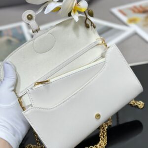 Dior Bobby Women’s Crossbody Bag Super White Smooth Leather 21.5x12x4cm