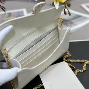 Dior Bobby Women’s Crossbody Bag Super White Smooth Leather 21.5x12x4cm