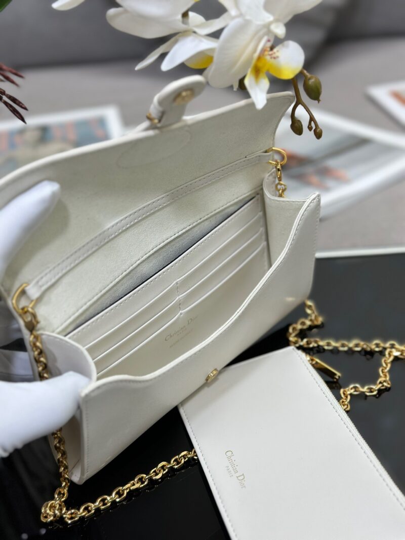 Dior Bobby Women’s Crossbody Bag Super White Smooth Leather 21.5x12x4cm
