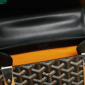 Goyard SAIGON Black Handbag With Wooden Handle 28cm
