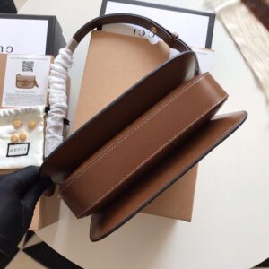 Gucci 1955 Horsebit Replica Bag 11 Women’s Brown Smooth Leather 25cm