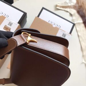 Gucci 1955 Horsebit Replica Bag 11 Women’s Brown Smooth Leather 25cm